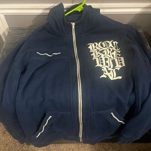 Rock revival sweater, blue XL